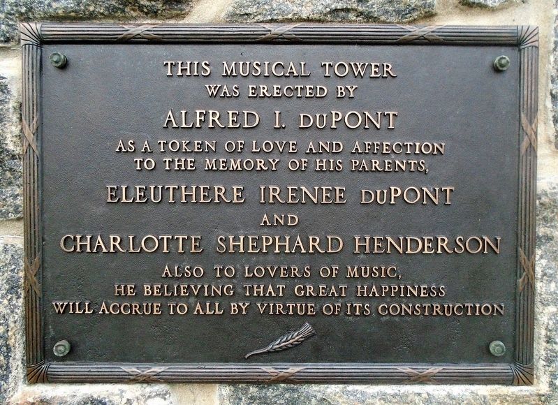 duPont Carillon Tower Marker image. Click for full size.