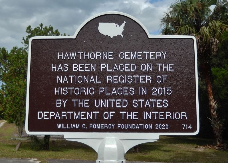 Hawthorne Cemetery Marker image. Click for full size.