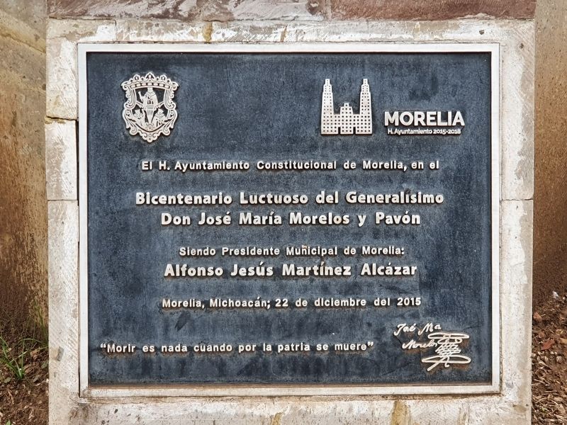 Jos� Mar�a Morelos y Pav�n Marker image. Click for full size.