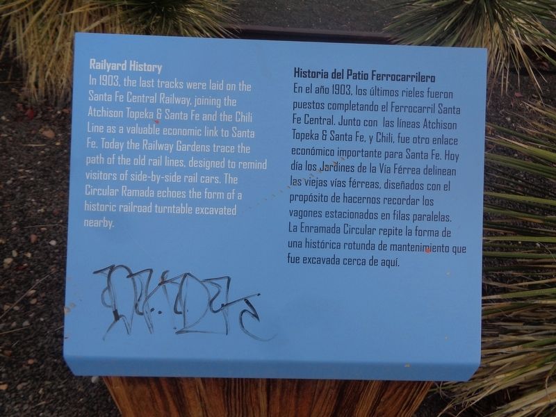 Railyard History Marker. Click for full size. Railyard History Marker image. Click for full size.