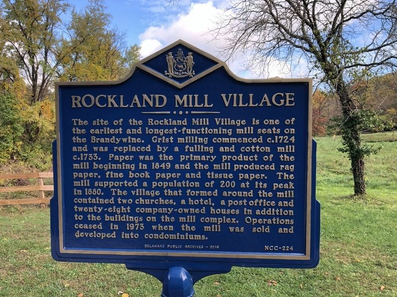 Rockland Mill Village Marker image. Click for full size.