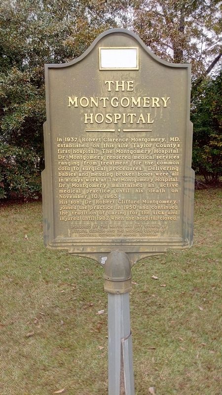 The Montgomery Hospital Marker. Click for full size. The Montgomery Hospital Marker image. Click for full size.