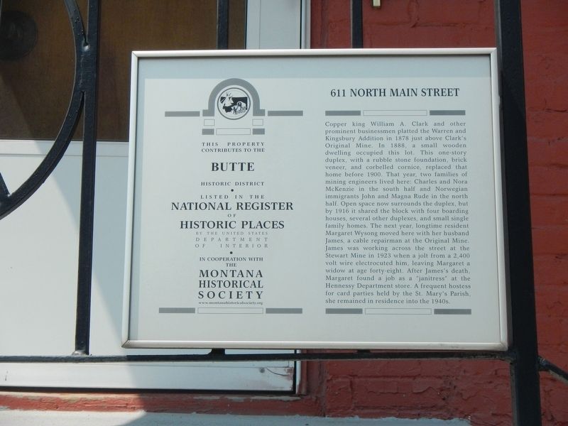 611 North Main Street Marker image. Click for full size.