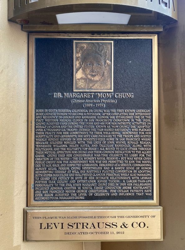 Dr. Margaret "Mom" Chung Marker image. Click for full size.