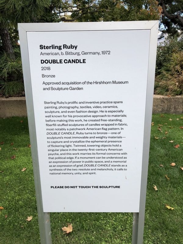 Double Candle, 2018 Marker. Click for full size. Double Candle, 2018 Marker image. Click for full size.