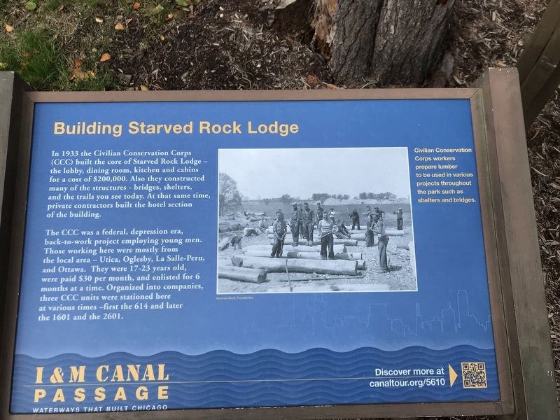 Building Starved Rock Lodge Marker image. Click for full size.