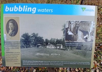 Bubbling Waters Marker. Click for full size. Bubbling Waters Marker image. Click for full size.