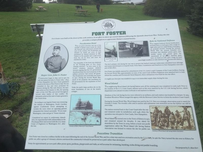 Fort Foster Marker image. Click for full size.