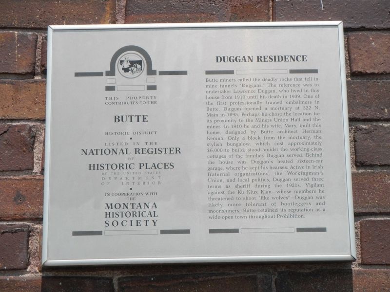 Duggan Residence Marker image. Click for full size.