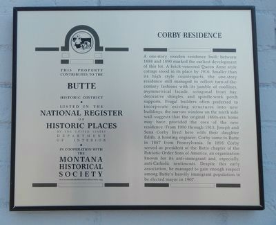 Corby Residence Marker image. Click for full size.