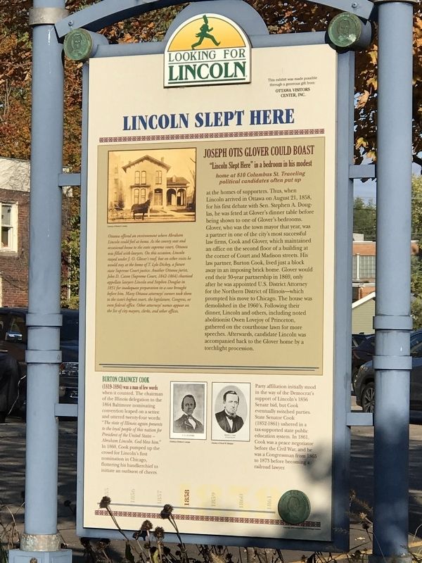 Lincoln Slept Here Marker image. Click for full size.