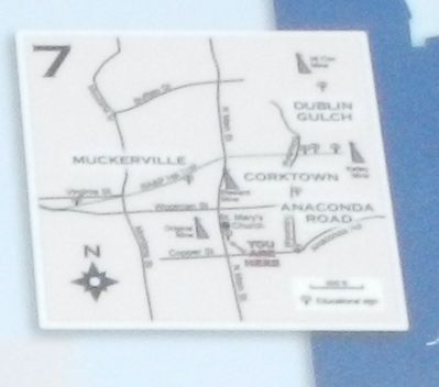 Anaconda Road Marker (detail) Diagram of St. Mary's Neighborhoods image. Click for full size.