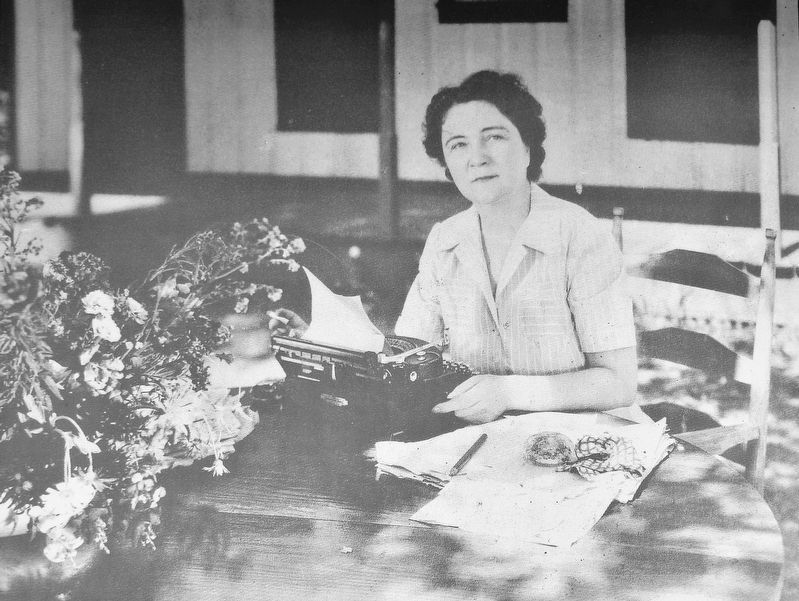 Marker detail: Marjorie Kinnan Rawlings<br>at her writing table image. Click for full size.