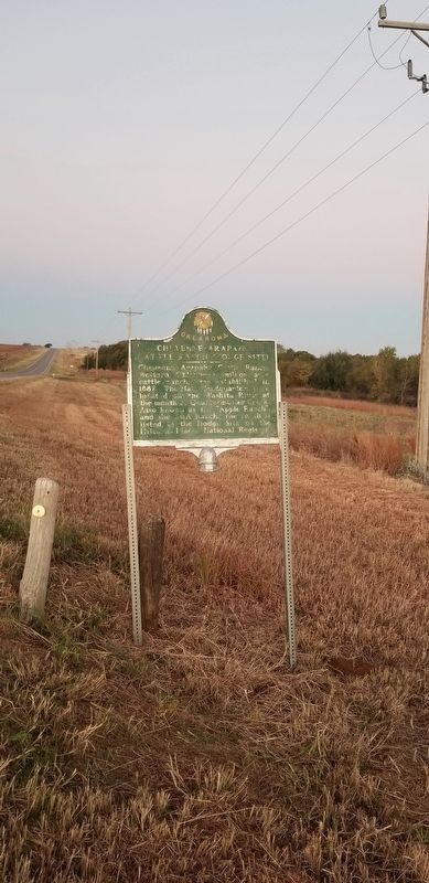 Cheyenne-Arapaho Cattle Ranch (Hodge Site) Marker. Click for full size. Cheyenne-Arapaho Cattle Ranch (Hodge Site) Marker image. Click for full size.
