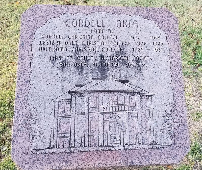 Cordell, Okla. Marker image. Click for full size.