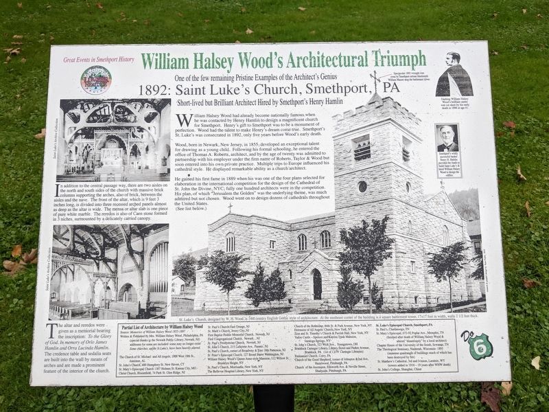 William Halsey Wood's Architectural Triumph Marker image. Click for full size.