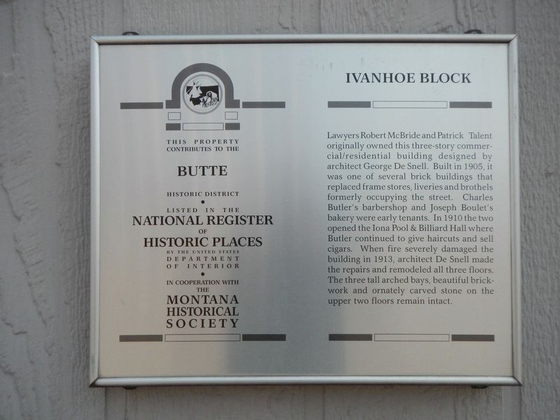 Ivanhoe Block Marker image. Click for full size.