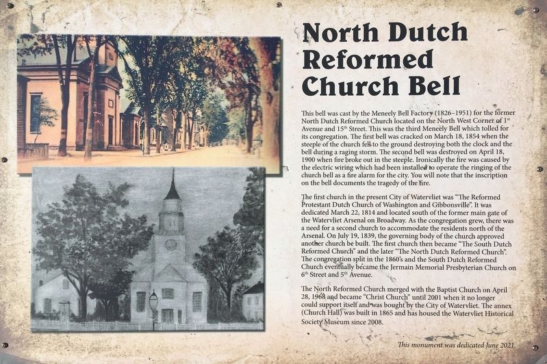 North Dutch Reformed Church Bell Marker image. Click for full size.