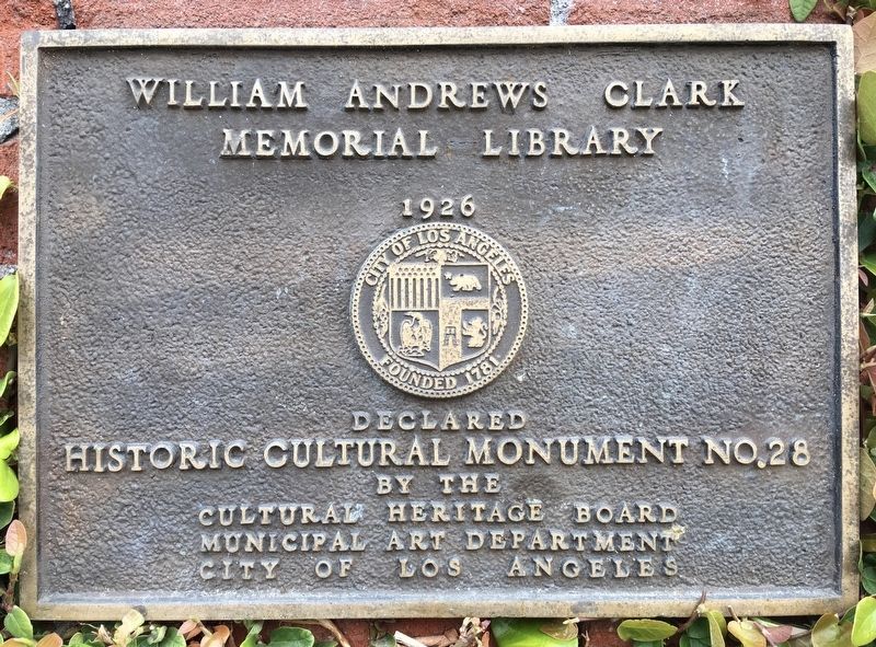 Clark Library Marker image. Click for full size.
