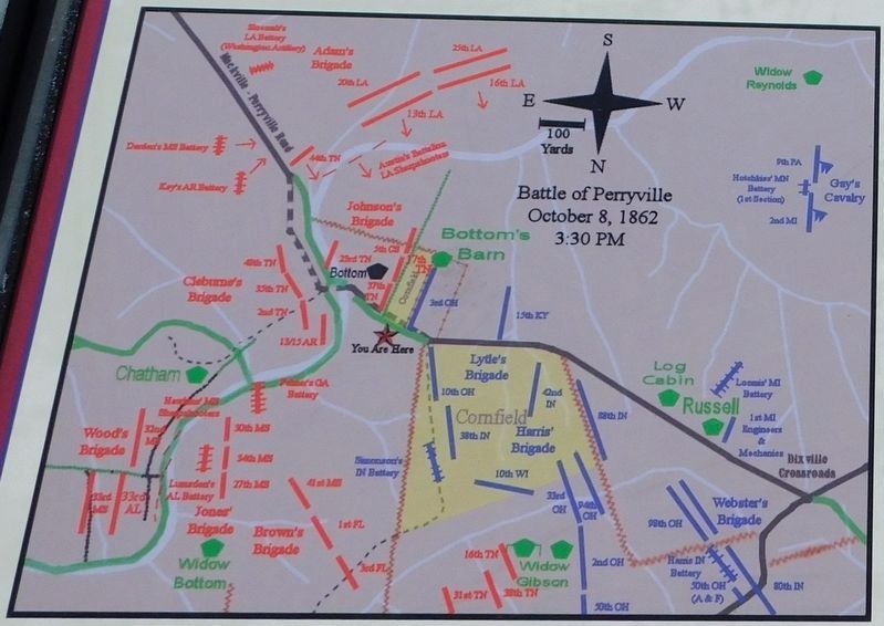 Close-Up Photo of the Battle Map on the (Updated) Marker image. Click for full size.