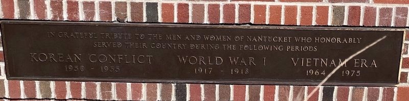 Korean Conflict, World War I, and Vietnam Era Memorial. Click for full size. Korean Conflict, World War I, and Vietnam Era Memorial image. Click for full size.