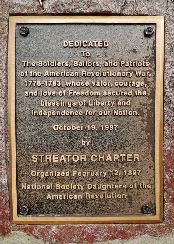 Dedicated to the Soldiers, Sailors, and Patriots of the American Revolutionary War Marker image. Click for full size.