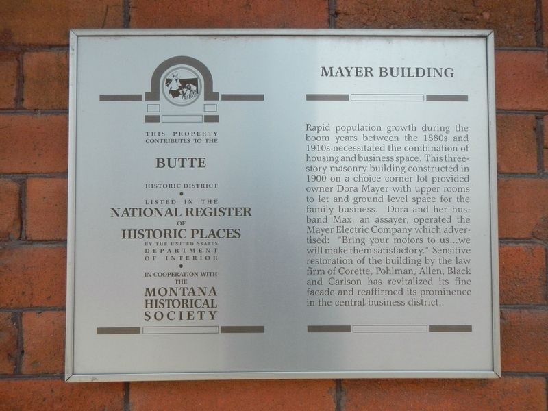 Mayer Building Marker image. Click for full size.