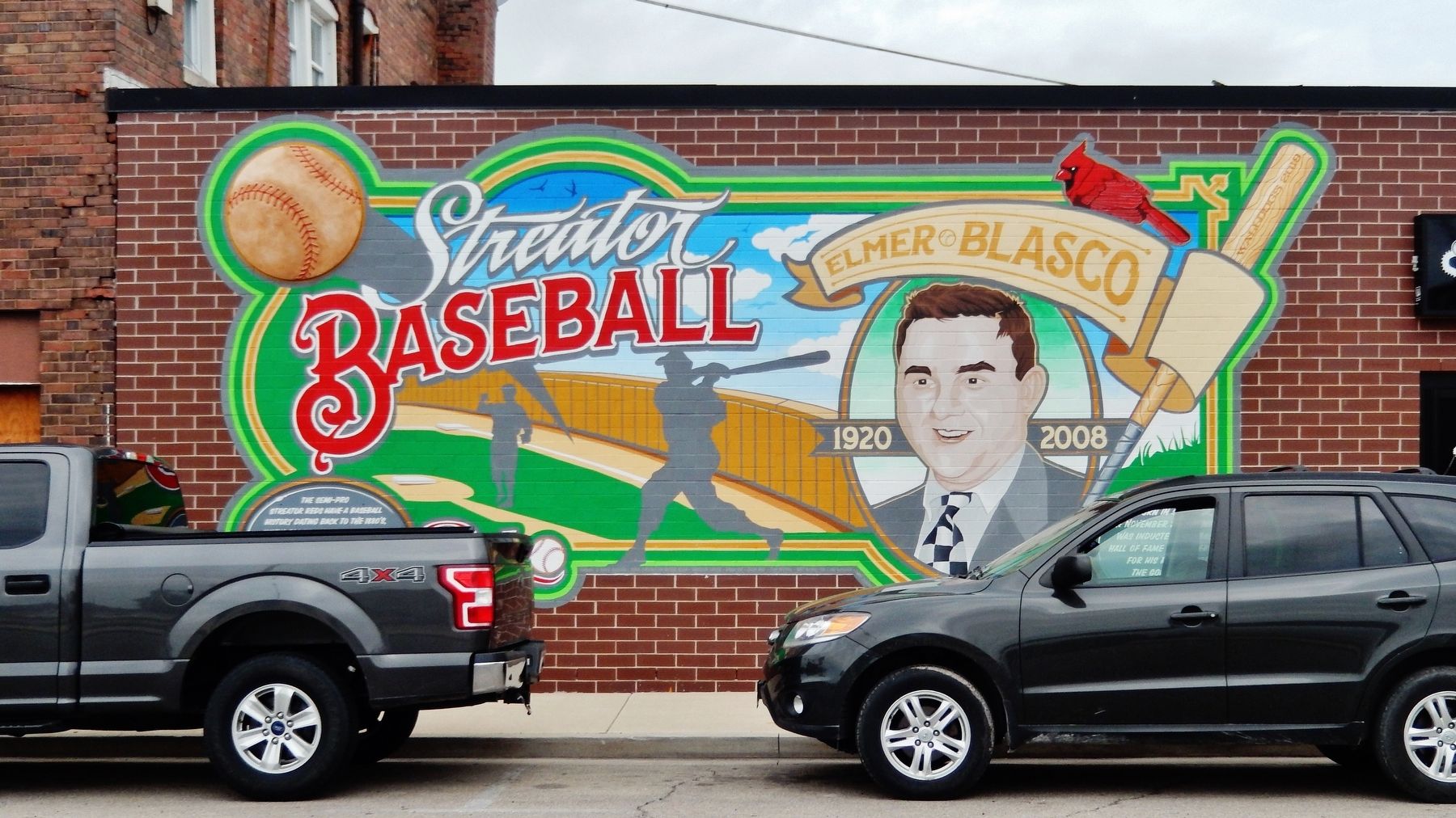Streator Baseball Mural image. Click for full size.