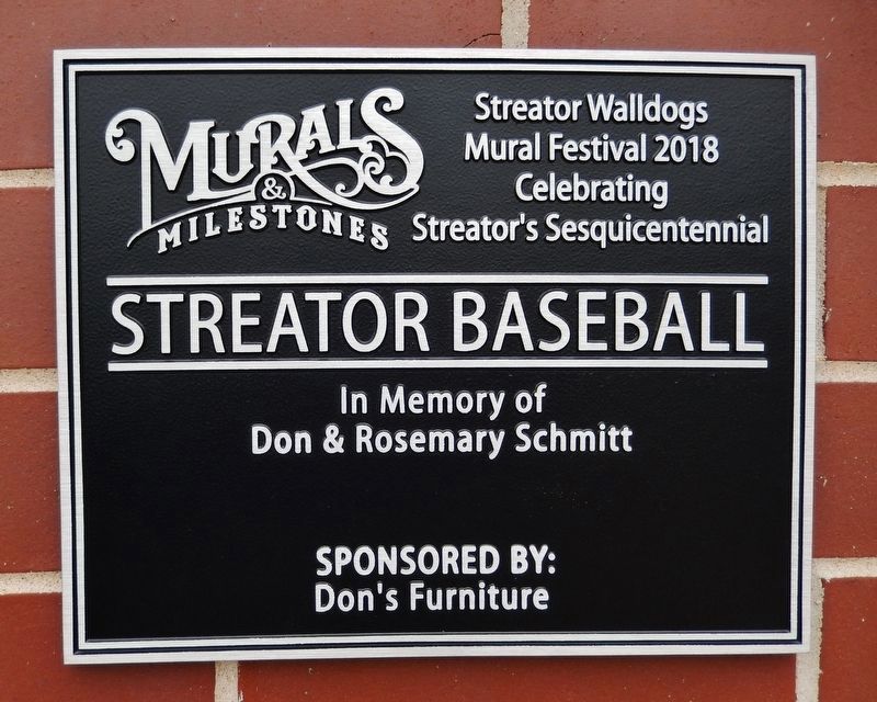 Streator Baseball Mural Dedication image. Click for full size.