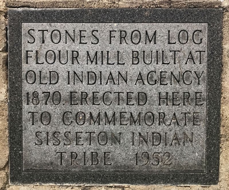 Stones from Log Flour Mill Marker image. Click for full size.
