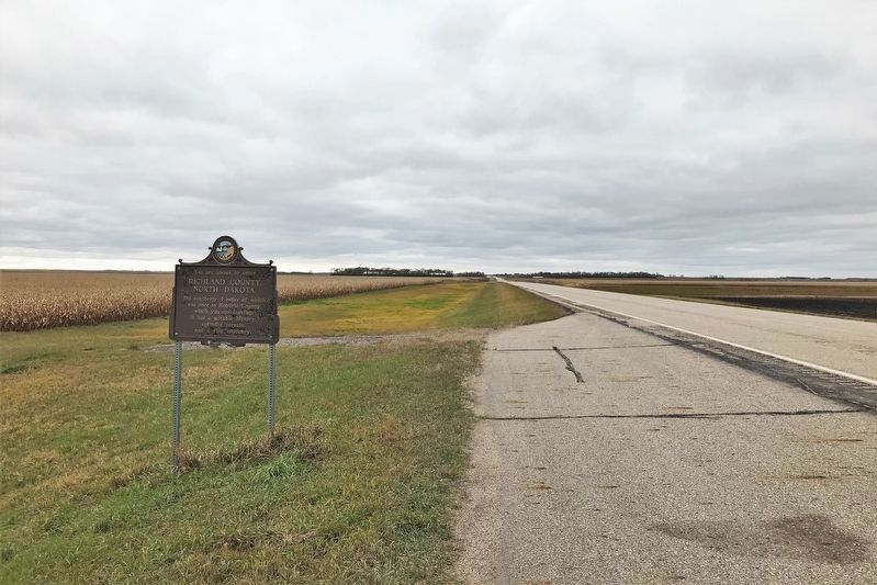 Roberts County / Richland County, North Dakota Marker, from the south image. Click for full size.