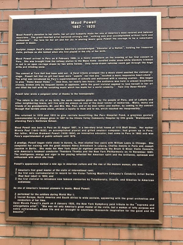 Maud Powell Marker. Click for full size. Maud Powell Marker image. Click for full size.