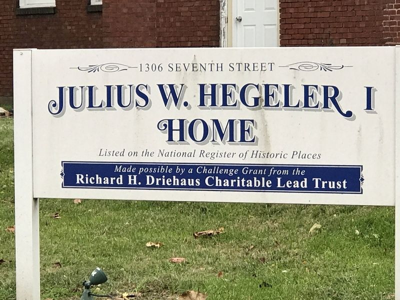 Julius W. Hegeler I Home Marker image. Click for full size.