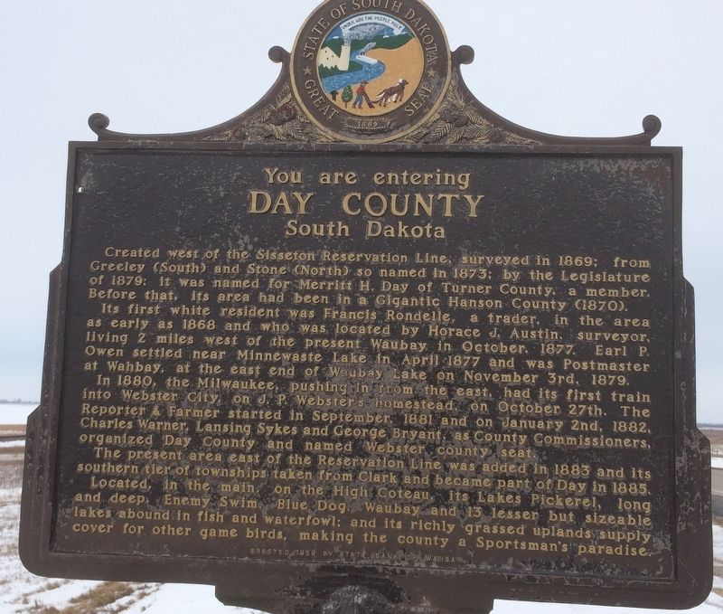 Day County South Dakota Marker image. Click for full size.