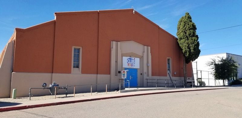 The view of the Gymnasium and Marker from the street image. Click for full size.