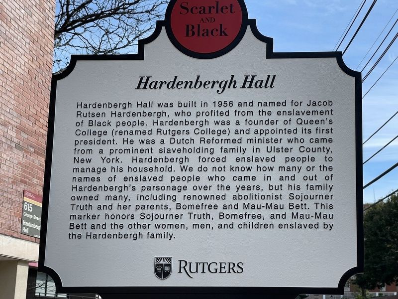 Hardenbergh Hall Marker image. Click for full size.