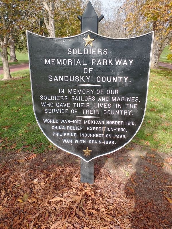 Soldiers Memorial Parkway Of Sandusky County Marker image. Click for full size.