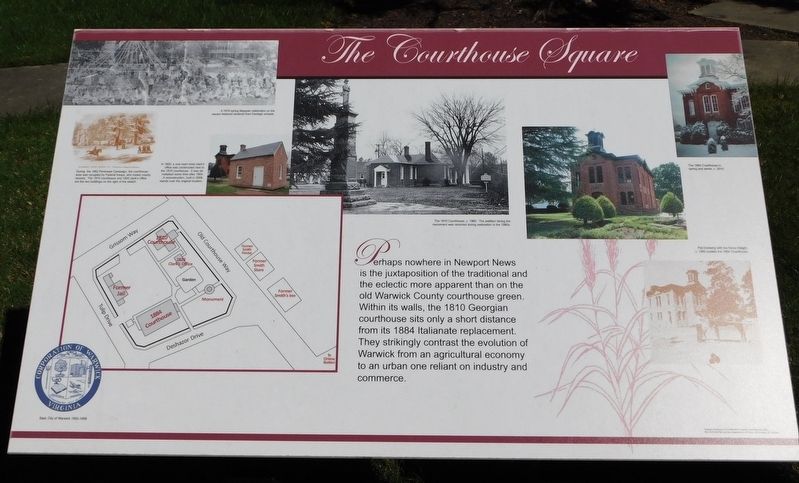 The Courthouse Square Marker image. Click for full size.