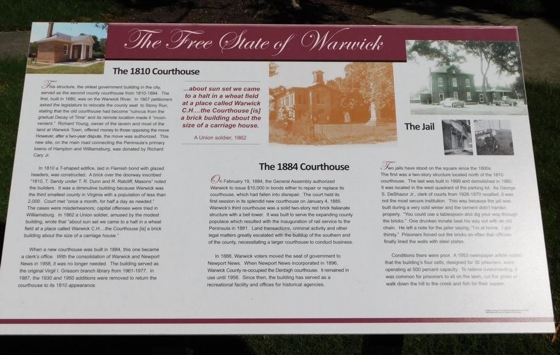 The Free State of Warwick Marker image. Click for full size.