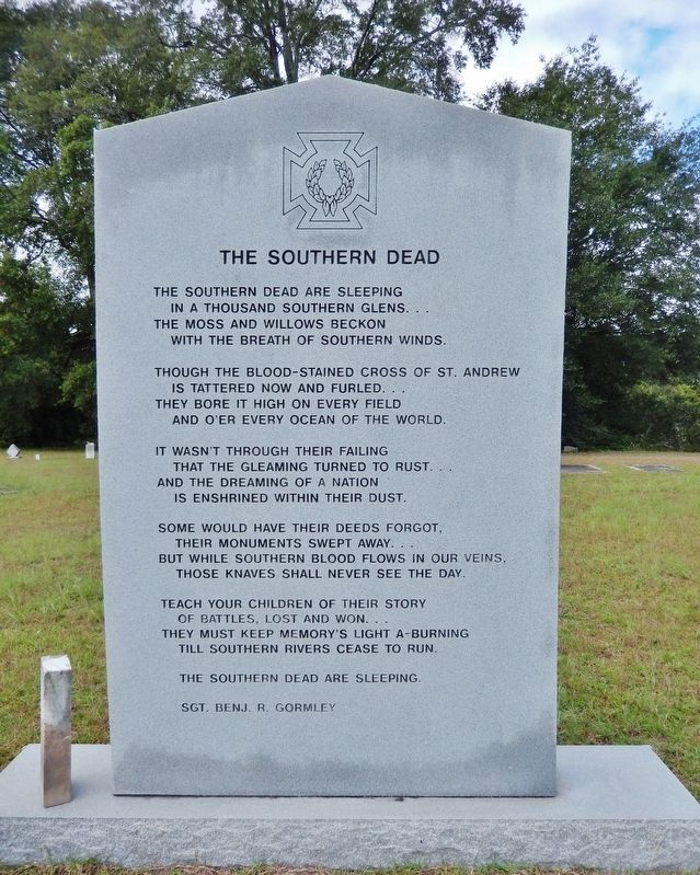 To Commemorate 100th Anniversary of the Sons of Confederate Veterans Marker<br>(<i>east side</i>) image. Click for full size.