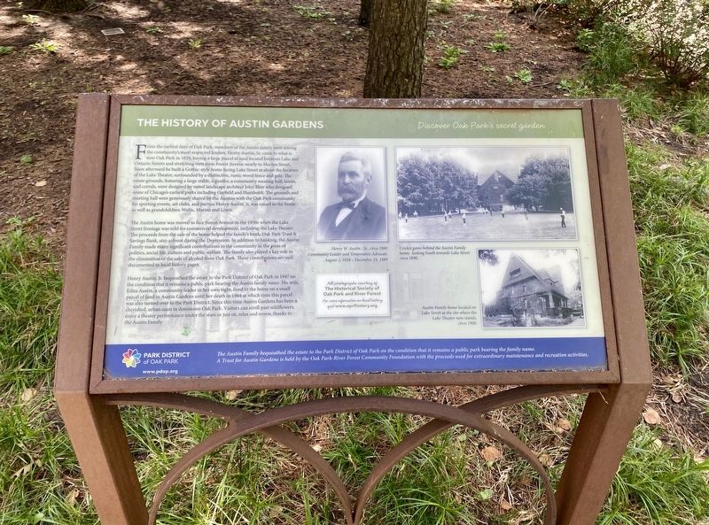 The History of Austin Gardens Marker. Click for full size. The History of Austin Gardens Marker image. Click for full size.