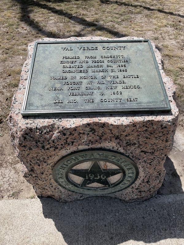 Val Verde County Marker image. Click for full size.