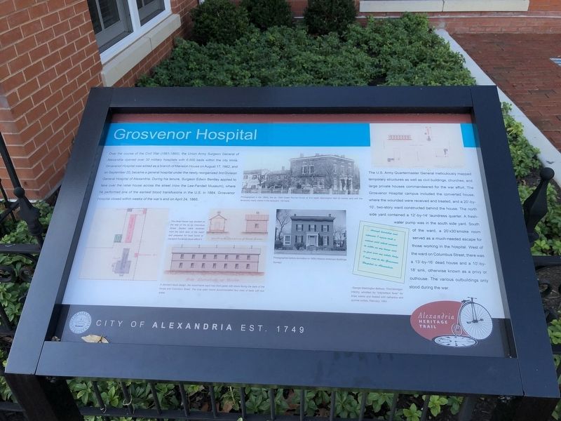 Grosvenor Hospital Marker image. Click for full size.