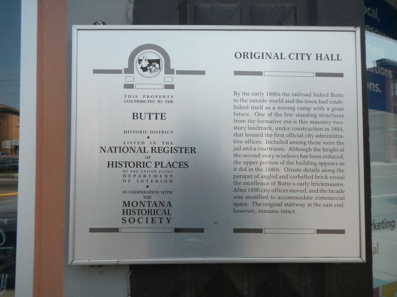 Original City Hall Marker image. Click for full size.