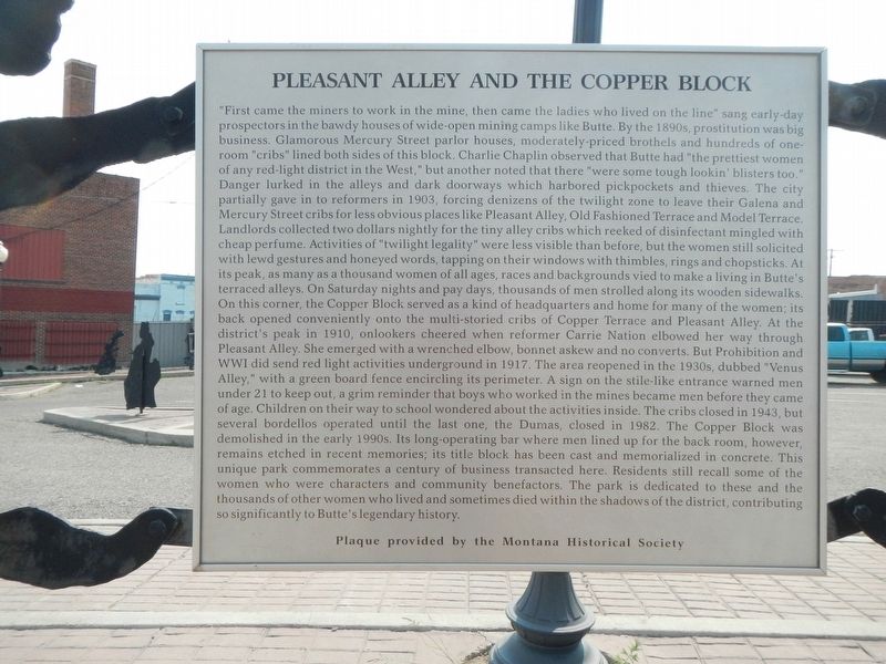 Pleasant Alley and the Copper Block Marker image. Click for full size.