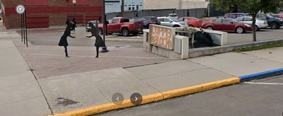 Pleasant Alley and the Copper Block Marker image. Click for full size.