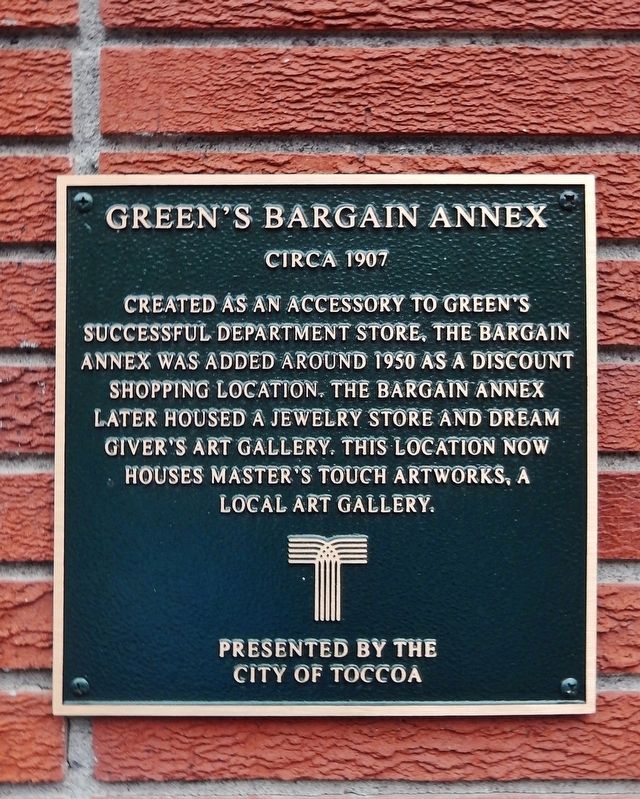Green's Bargain Annex Marker image. Click for full size.