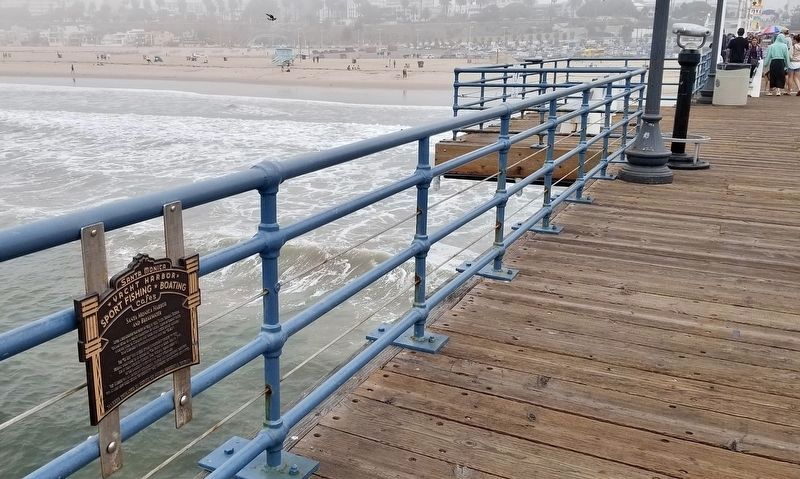 Santa Monica Harbor and Breakwater Marker image. Click for full size.