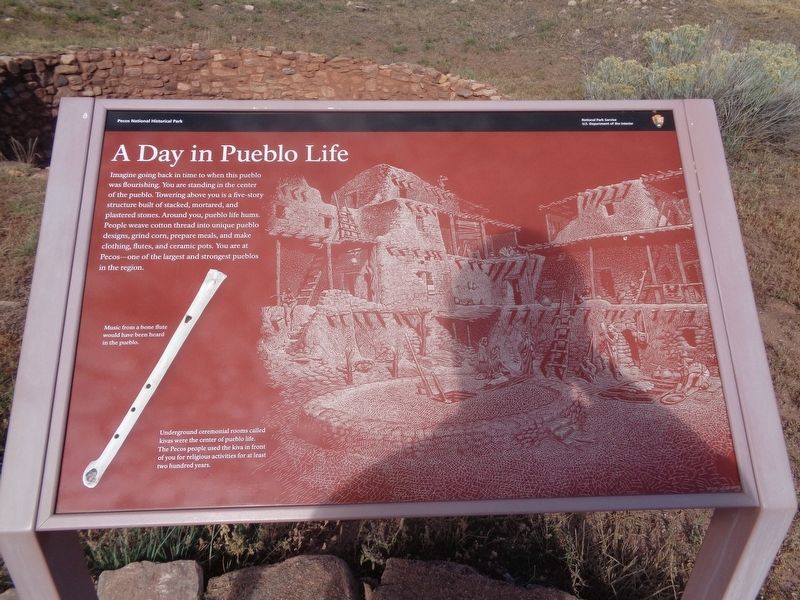A Day in Pueblo Life Marker image. Click for full size.