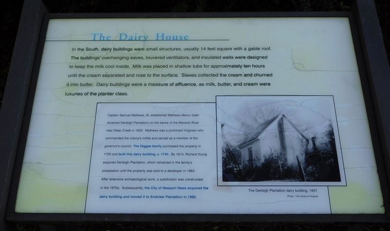 The Dairy House Marker. Click for full size. The Dairy House Marker image. Click for full size.